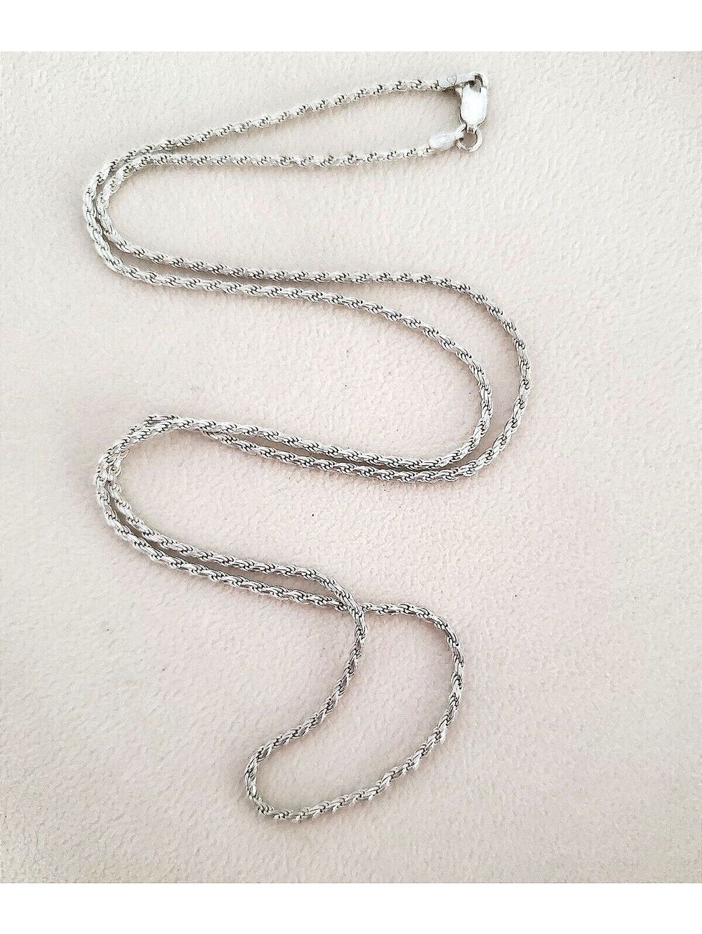 Sterling Silver Rope Chain Necklace